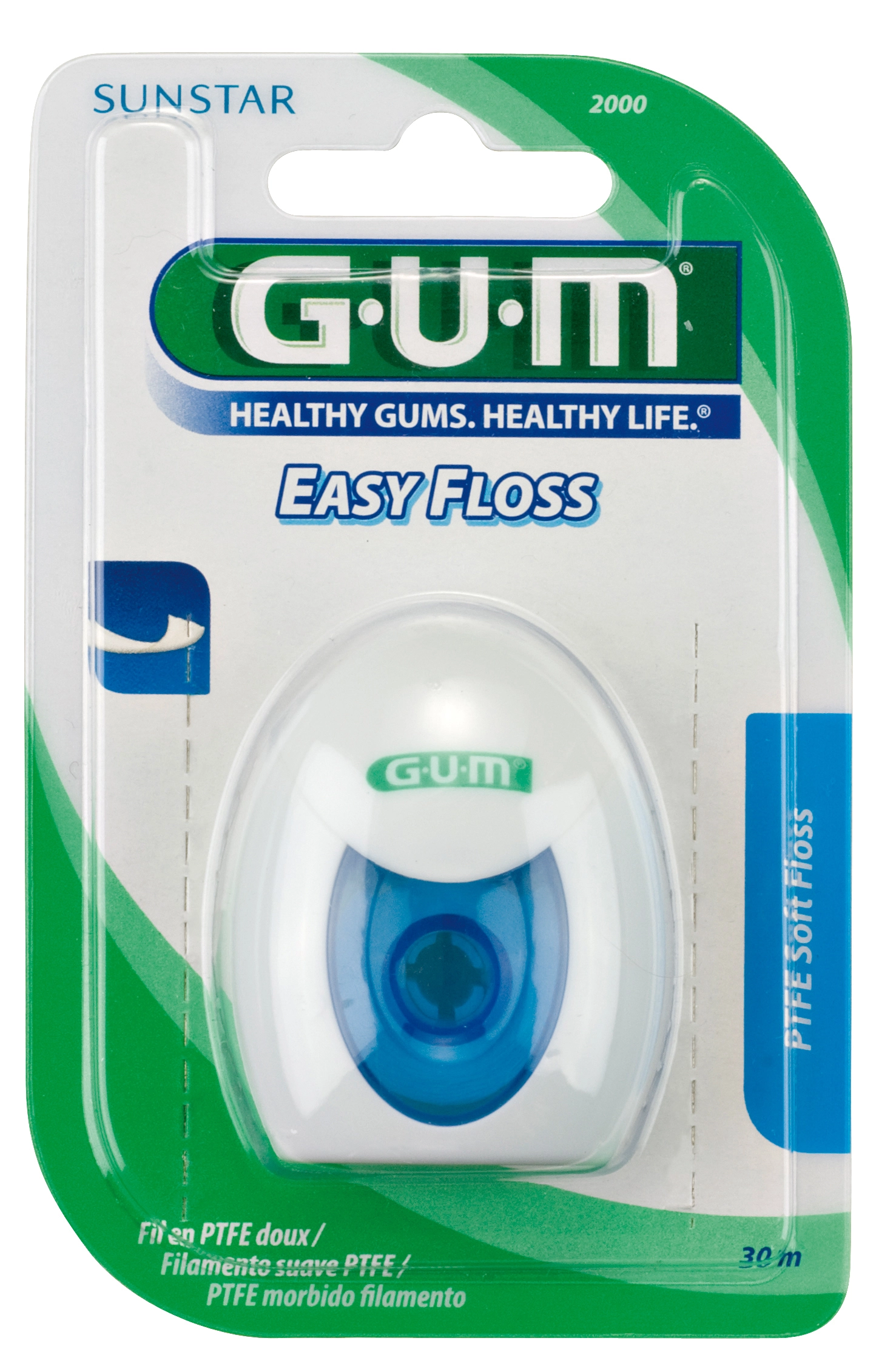 Für Personen mit engen Zahnzwischenräumen und für solche, die wenig Erfahrung im Umgang mit Zahnseide besitzen oder deren Anwendung als schwierig beurteilen: GUM® Easy Floss.