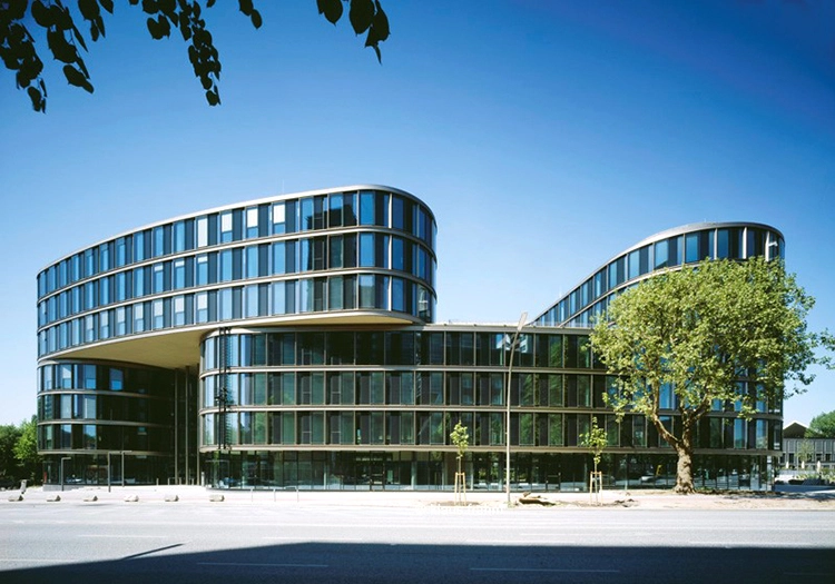 Firmengebäude der Health AG in Hamburg.
