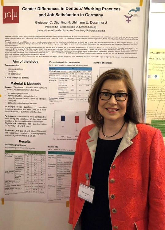 PD Dr. Dr. Christiane Gleissner, Vizepräsidentin Wissenschaft & Gender Dentistry im Verband der ZahnÄrztinnen – Dentista e.V., stellte in Wien ihr aktuelles Forschungsprojekt vor.