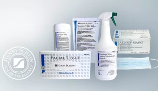 Eine Auswahl an Produkten der Henry Schein Eigenmarke, alle gekennzeichnet mit dem „Seal of Excellence“.