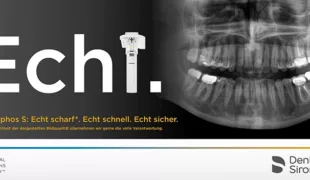 Titelseite des Mailings zur extraoralen Röntgenkampagne unter dem Motto „Echt.“
