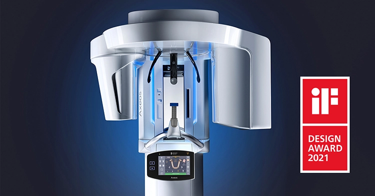 Axeos, die Bildgebungslösung von Dentsply Sirona für moderne Röntgenbildgebung, hat den iF Design Award erhalten, eine prestigeträchtige internationale Auszeichnung für die gelungene Kombination von Form und Funktion.