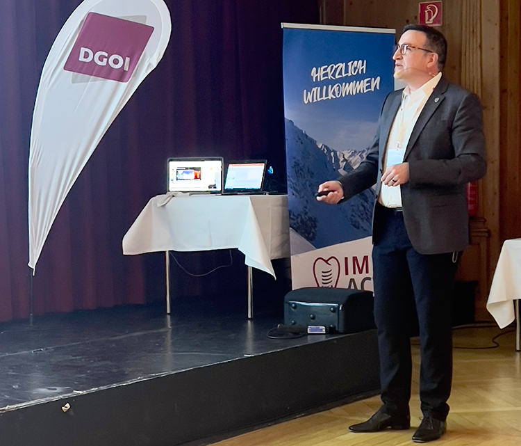 Dr. Haki Tekyatan, DGOI-Studiengruppenleiter Hunsrück, referierte über „Guided Open Wound Healing Concept beim Management von Extraktionsalveolen.