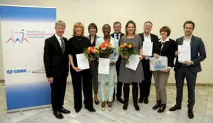 Verleihung Präventionspreis 2019, Initiatoren und Preisträger.