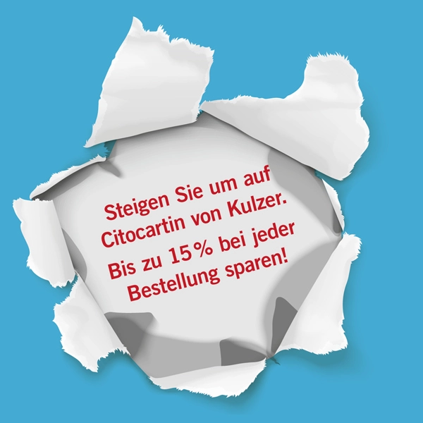 Citocartin®, das Articain von Kulzer. Gleicher Wirkstoff. Gleiche Qualität. Gleiche Anwendung. Günstigerer Preis! © Kulzer