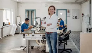 Katharina Curtius in Ihrem Labor in Hamburg Harburg.