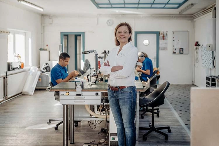 Katharina Curtius in Ihrem Labor in Hamburg Harburg.