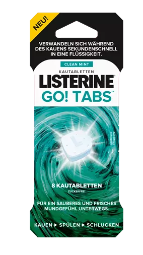 Neu auf dem Markt: LISTERINE® GO! Tabs.