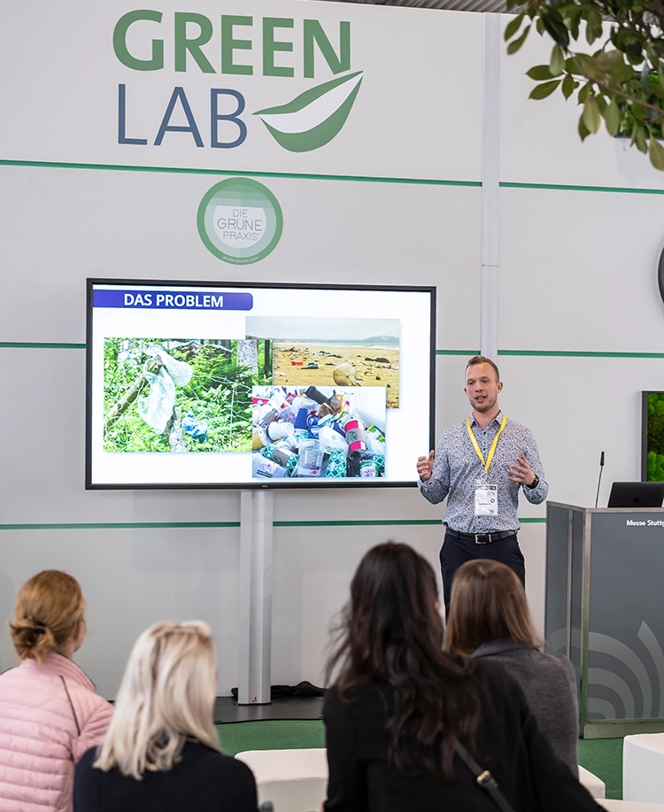 Im neuen Sonderbereich „Green Lab“ konnten sich die BesucherInnen bei Unternehmen und Start-ups zu nachhaltigen Produkten, Technologien und Lösungen informieren. |