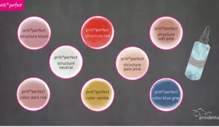 Die abgebildeten Mal- und Strukturpasten befinden sich im Pink Set.