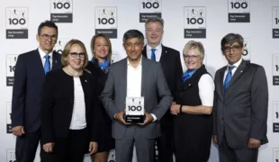 V.l.n.r.: Dr. Maximilian Mörsdorf, Dr. Petra Kiemer, Stephanie Rack-Schindler, Ranga Yogeshwar, Jens Kuhn, Veronika Fey, Dr. Ali Nasser Eddine.