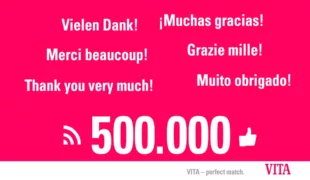 Die VITA Zahnfabrik sagt „Danke!“ für 500.000 Likes bei Facebook!