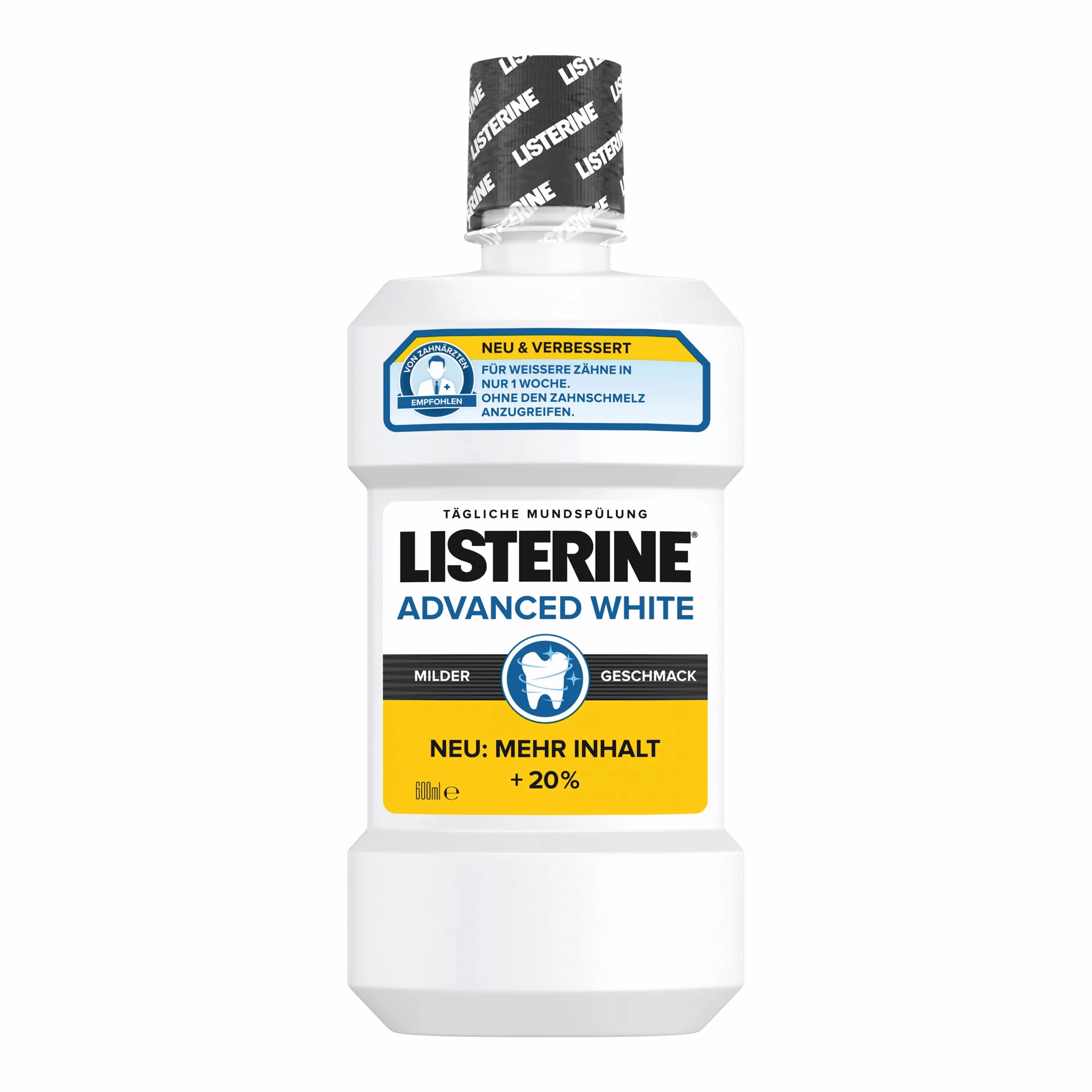 LISTERINE® Advanced White Milder Geschmack.