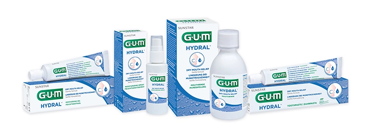Packshot GUM HYDRAL Range.