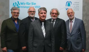 Der neu gewählte Vorstand des VDZI (v.l.): Thomas Breitenbach, Vizepräsident Klaus Bartsch, Präsident Dominik Kruchen, Rainer Struck und Heinrich Wenzel.