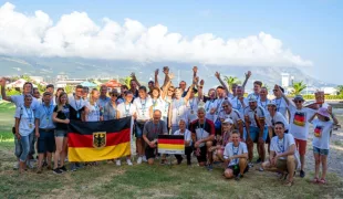 Ein Teil der deutschen Mannschaft bei den Sportweltspielen 2019 in Montenegro.