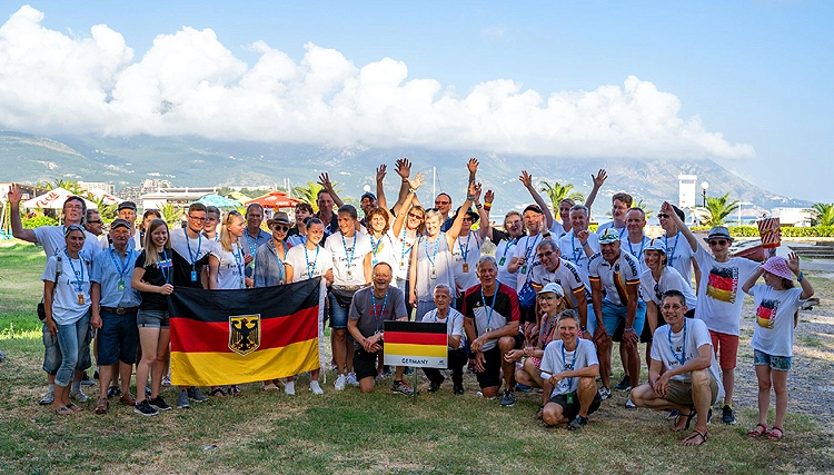 Ein Teil der deutschen Mannschaft bei den Sportweltspielen 2019 in Montenegro.