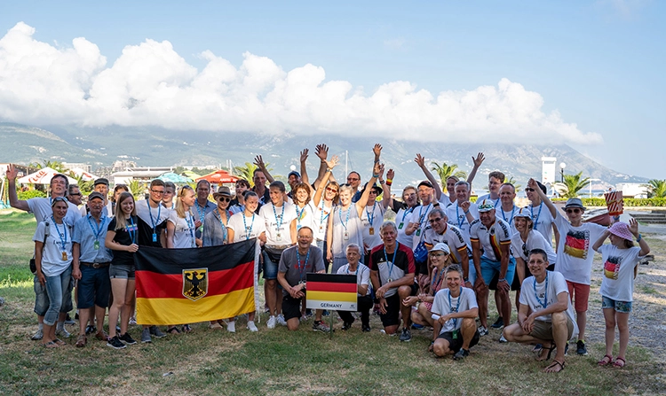 Ein Teil der deutschen Mannschaft bei den Sportweltspielen 2019 in Montenegro.