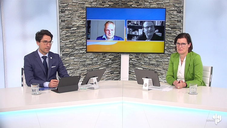Abb. 2: Die Jahrestagung wurde live aus einem Studio in Wiesbaden übertragen.