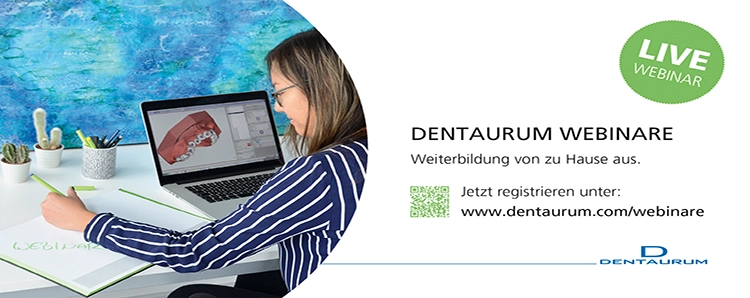 Entdecken Sie das vielfältige Webinarprogramm von Dentaurum.