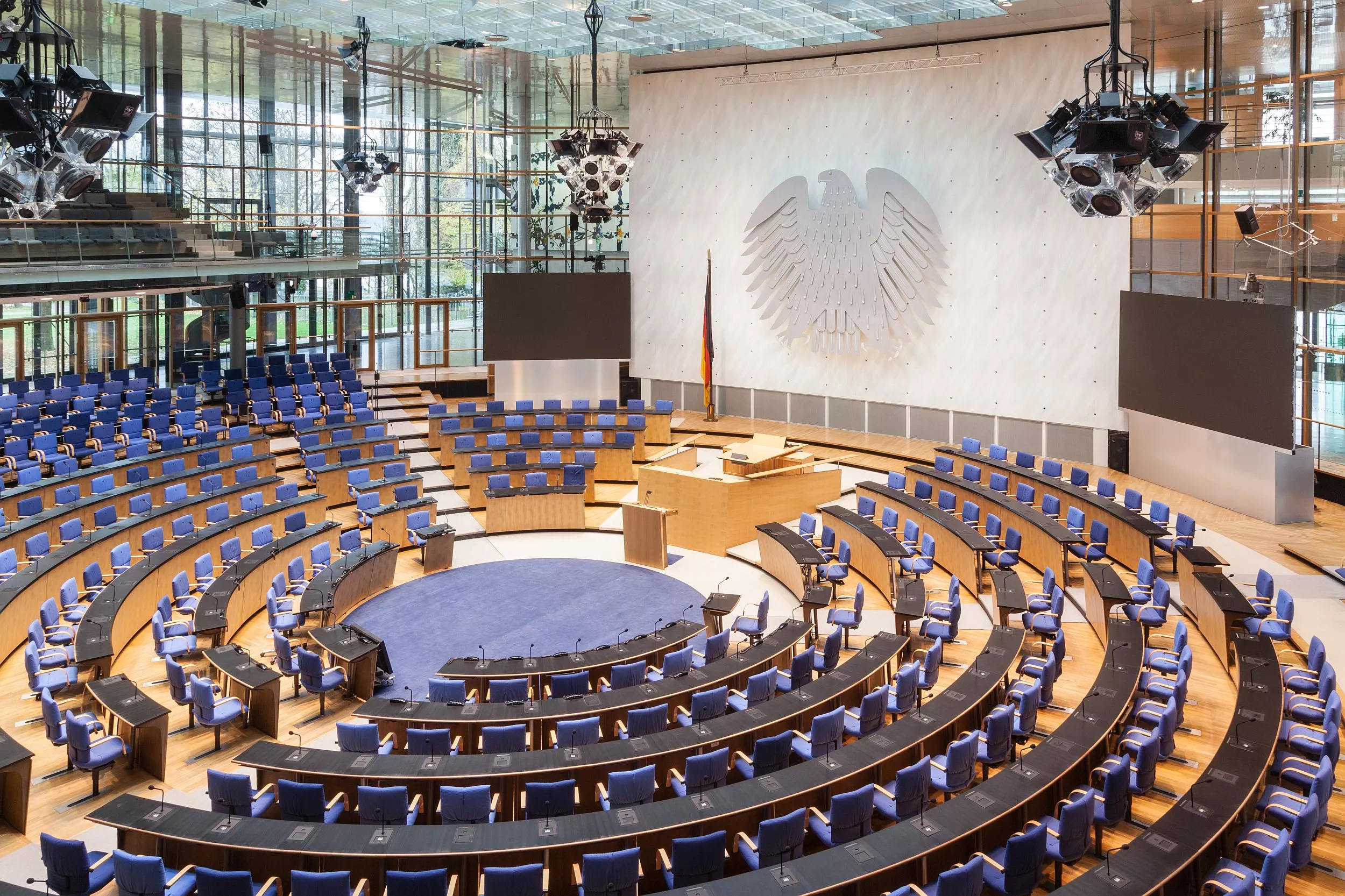 Der „Plenarsaal“ des World Conference Center Bonn – Tagungsort des zehnten deutschen ITI Kongresses.