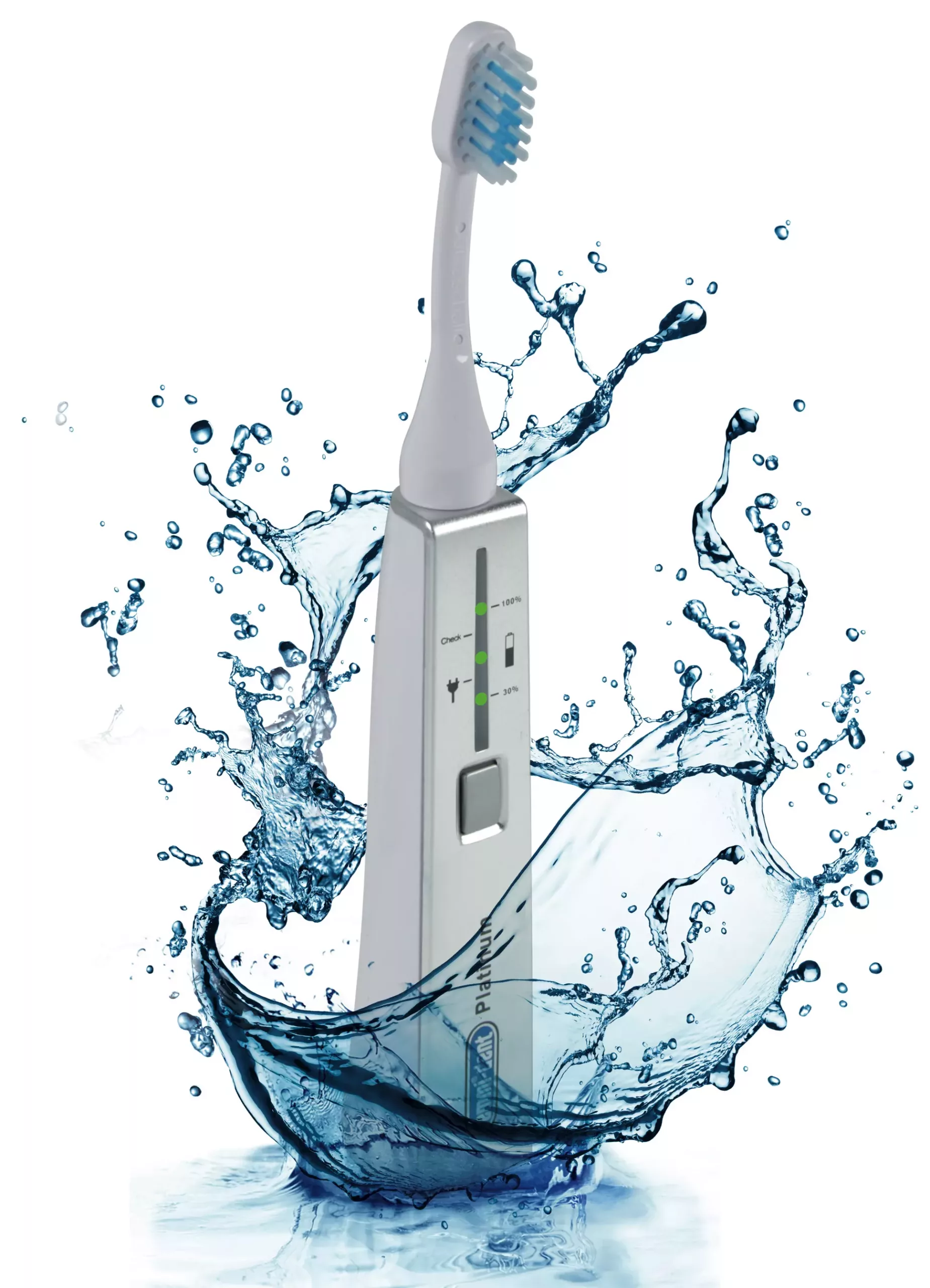 Die Ultraschallzahnbürste emmi-dental Platinum mit Timer.