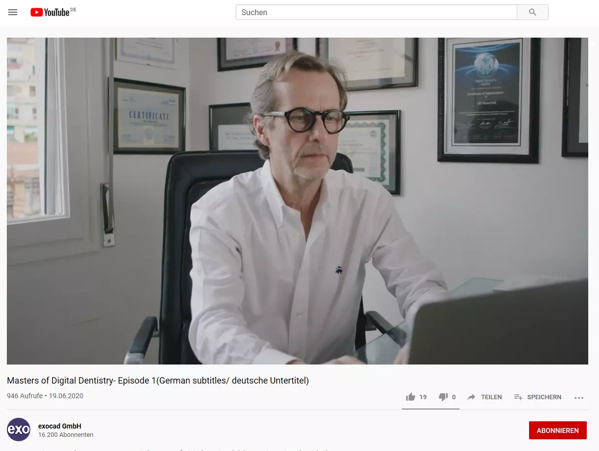 Screenshot aus dem Video mit Zahntechniker Uli Hauschild.