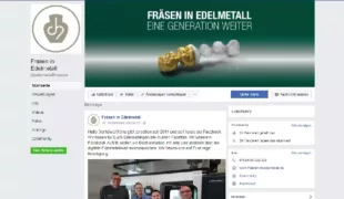 Screenshot der neuen Facebook-Seite „Fräsen in Edelmetall“.