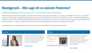 Screenshot der Website www.halitosis-fortbildung.de.