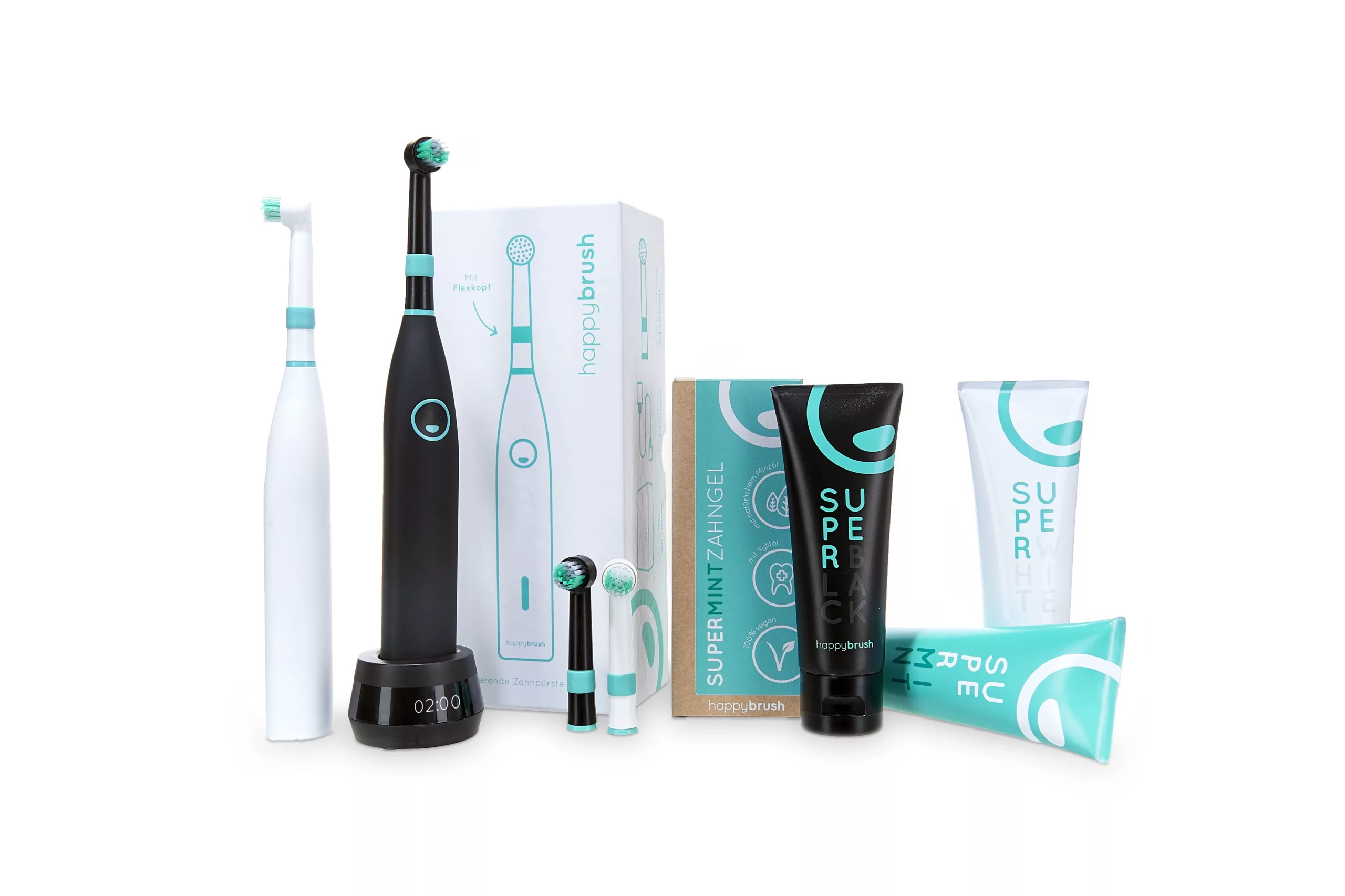 Gute Putzergebnisse, einfache Handhabung, fairer Preis und ansprechendes Design – happybrush bringt frischen Wind in die Mundpflege.