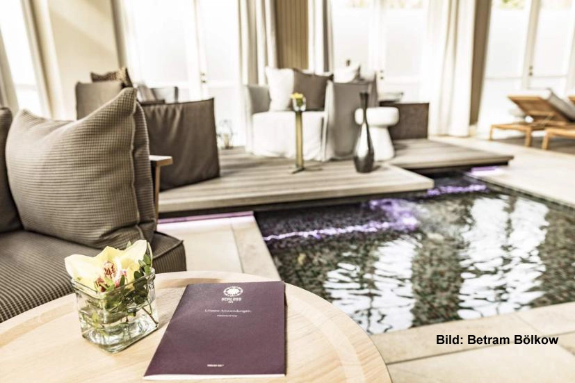 Schoss Fleesensee bietet einen umfangreichen Spa-Bereich.